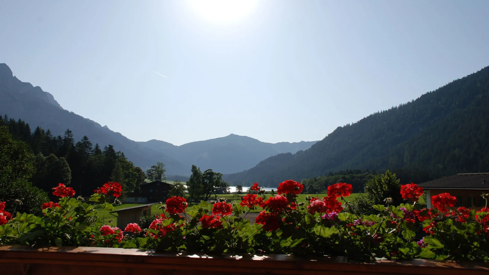 Die Lage des Bäckerguts - mit herrlichem Ausblick auf den Haldensee