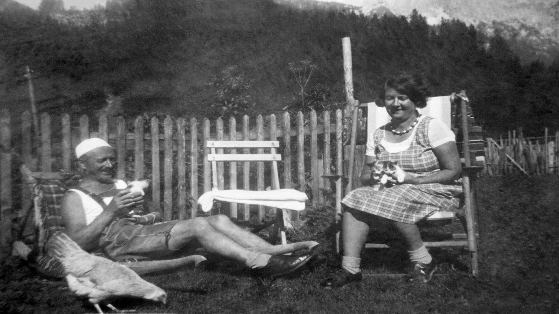 Geschichte im Bäckergut - Arbeitspause im Garten