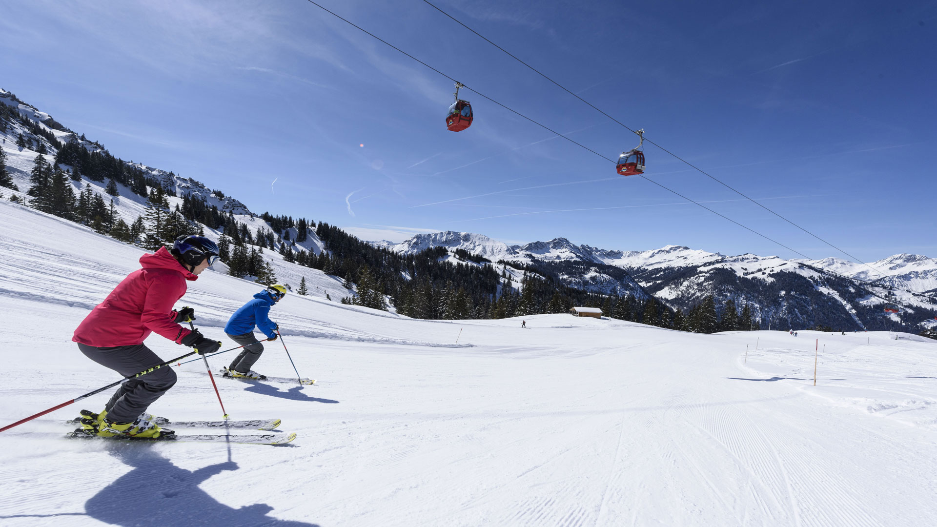 Skifahren &amp; Snowboarden im Bäckergut - Abfahren vom Füssener Jöchle in Grän
